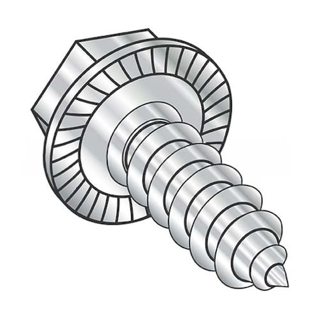Usa Industrials Self-Drilling Screw, #10-16 x 3/4", Plain 18-8 Stainless Steel Flange Hex Head External Hex Drive BULK-SCRW-14253